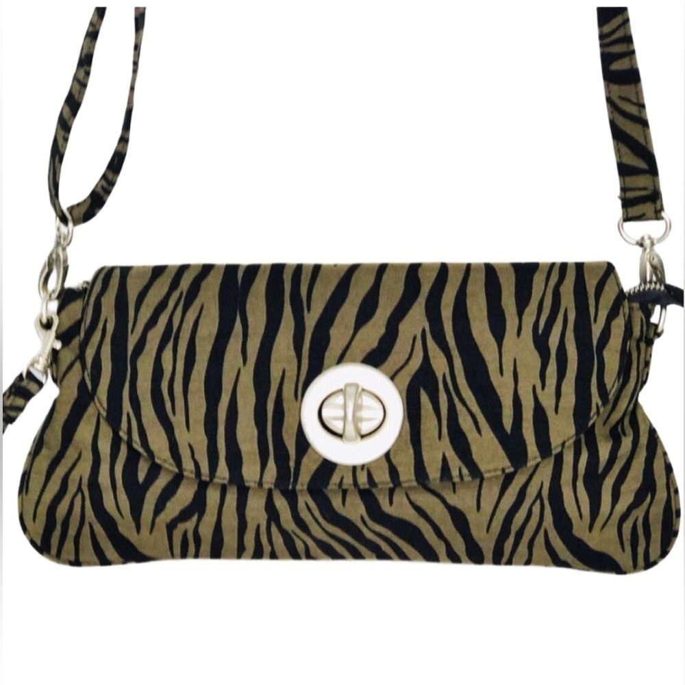 Baggallini Animal Print Nylon Cross Body Mini Bag